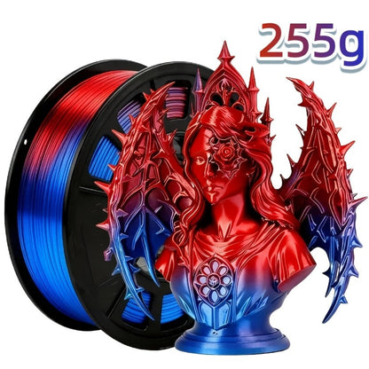 3D Printer Filament Dual-Color PLA 1.75mm 250g Spool with Nine Two-Tone Color Combinations