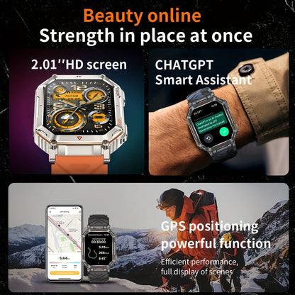 Smartwatch for Men with GPS, IPX8 Rating, Altimeter, Barometer, Compass and LED Flashlight