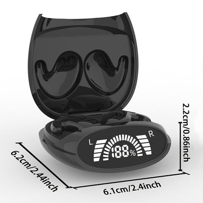 Ultra-Thin Bluetooth 5.3 Sleep Earbuds with Digital Charging Case in Black, Khaki or White