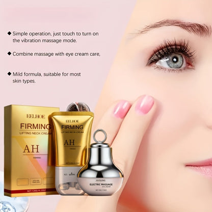 Eye Cream Neck Roller Cream Kit 2 Piece - Coffee Seed Extract Hyaluronic Acid Instant for Bath Time, Home Spa and Personal Care
