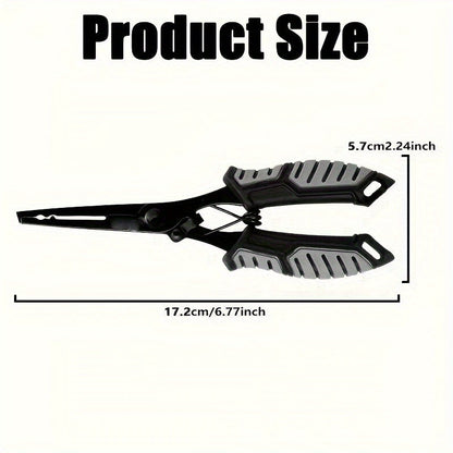 Fishing Pliers Fish Gripper Combo Set 2pcs Stainless Steel Hook Remover Line Cutter with TPR Non-Slip Handle Spring-Loaded Lock