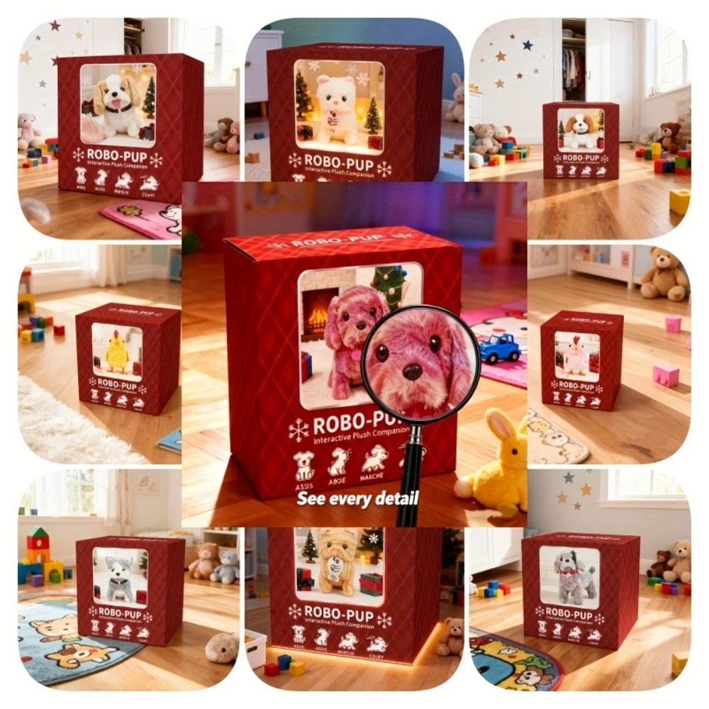 Electronic Walking Plush Animal Toys with Nine Dog, Cat or Chick Styles and Boxed or Boxless Options