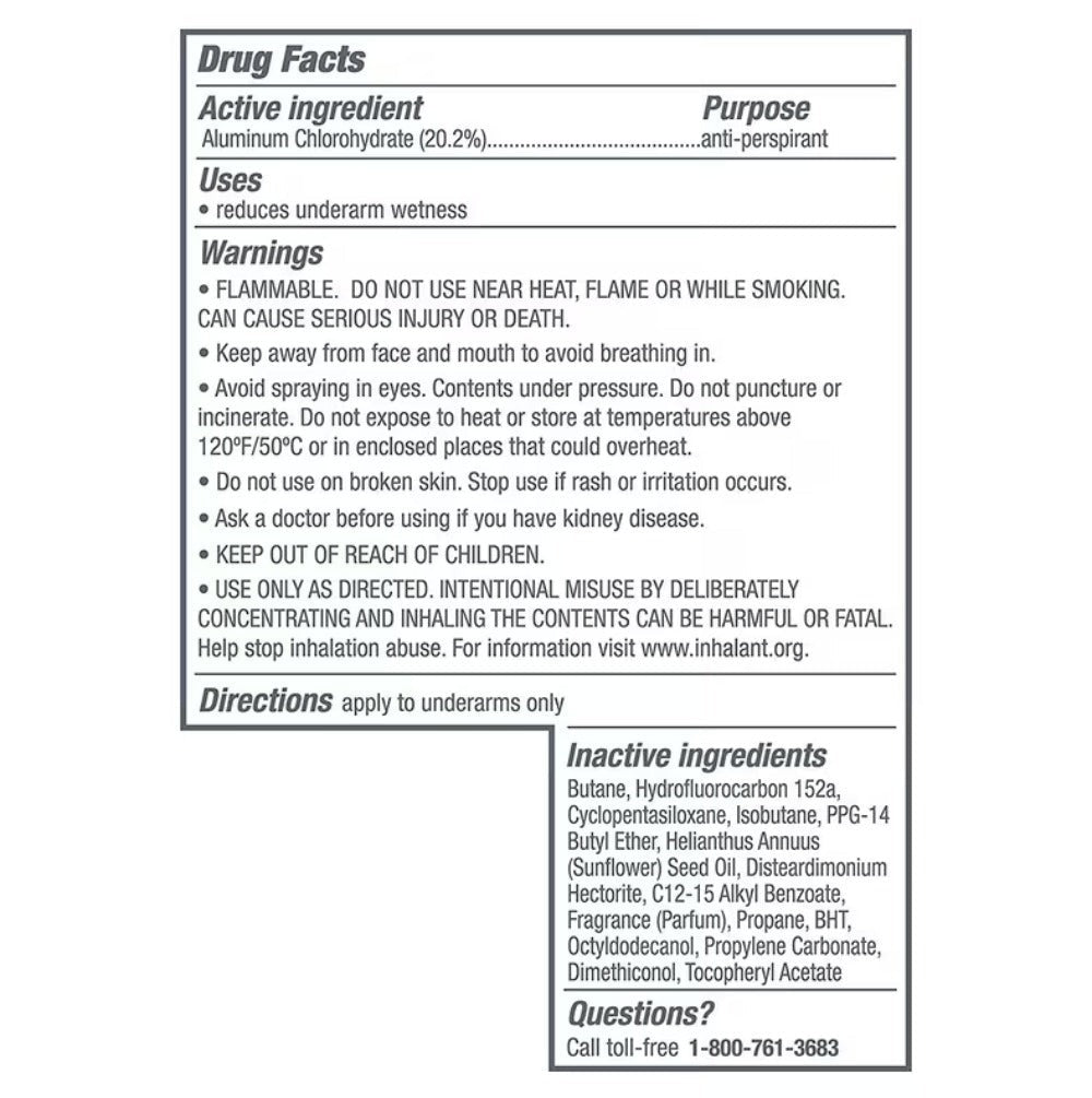 Dove Original Deodorant Body Spray 5 fl oz - Pack of 6, Odor Protection, Alcohol-Free Antiperspirant Spray for Women