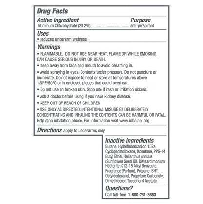 Dove Original Deodorant Body Spray 5 fl oz - Pack of 6, Odor Protection, Alcohol-Free Antiperspirant Spray for Women