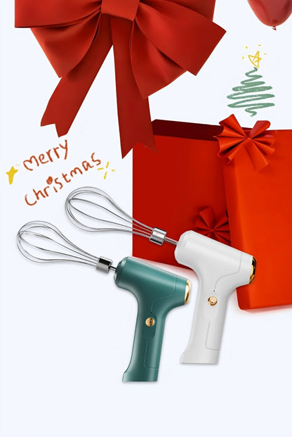 Wireless Electric Whisk Handheld Mixer - Rechargeable Cordless Egg Beater with Vertical Stand Design