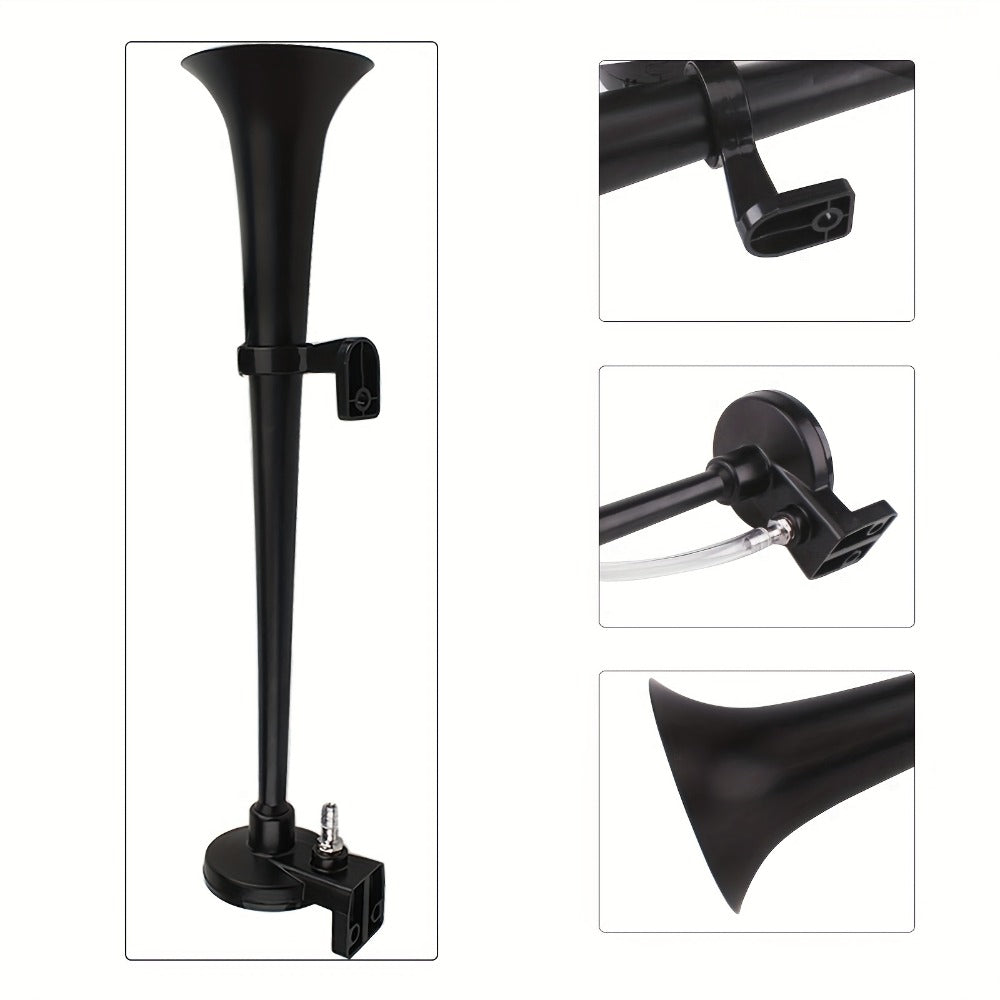 Air Horn Kit for Trucks – Super Loud 18" Single Trumpet Train Horn with Compressor, 12V/24V Universal Fit for Truck, Car, SUV, Jeep