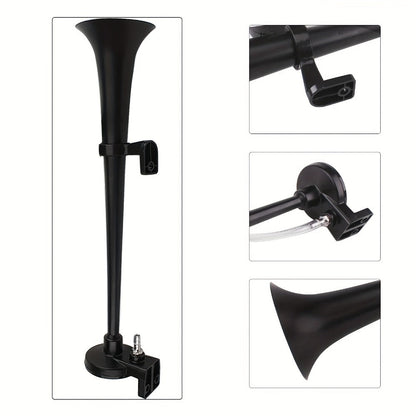 Air Horn Kit for Trucks – Super Loud 18" Single Trumpet Train Horn with Compressor, 12V/24V Universal Fit for Truck, Car, SUV, Jeep