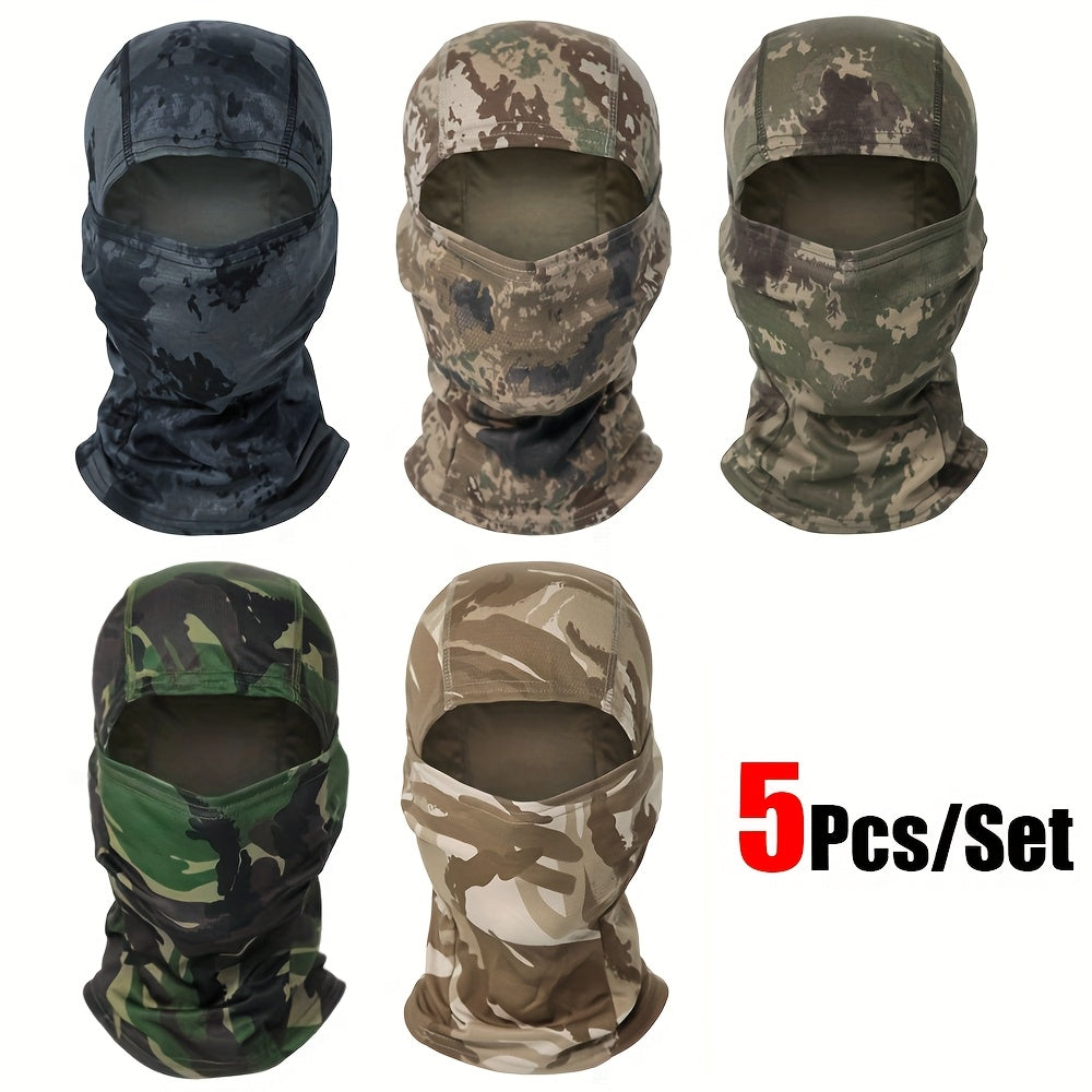 5-Pack Neck Gaiter Face Mask for Men & Women – UV Protection Balaclava Headscarf for Running, Hiking, Fishing, Cycling