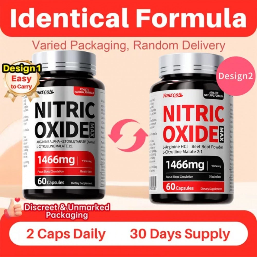 Nitric Oxide Supplement 10-in-1 with L-Arginine, L-Citrulline, AAKG & Beetroot - Blood Flow