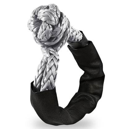 Soft Shackle 41, 000 lb Breaking Strength Synthetic UHMWPE Recovery Rope with Protective Sleeve – Heavy Duty Tow Shackle for Off-Road Truck