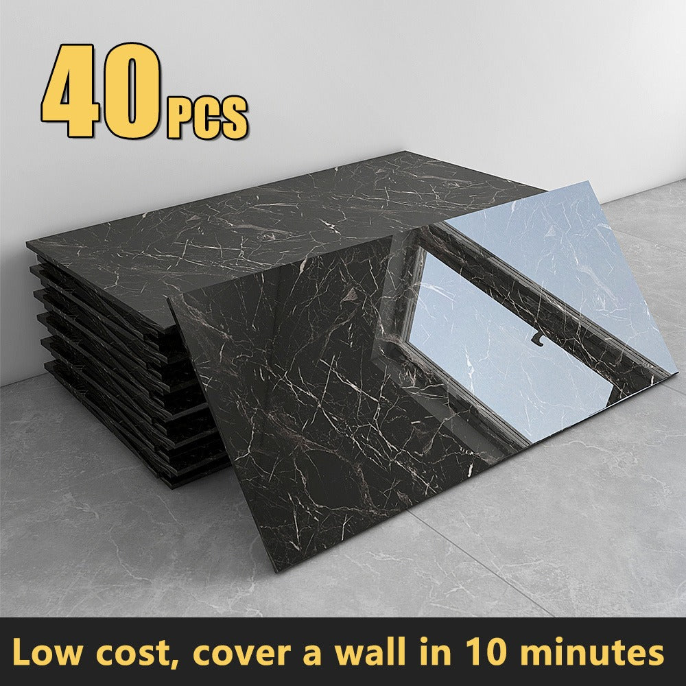 Peel and Stick Marble Wall Tiles – Self-Adhesive Backsplash Panels for Kitchen Bathroom Living Room