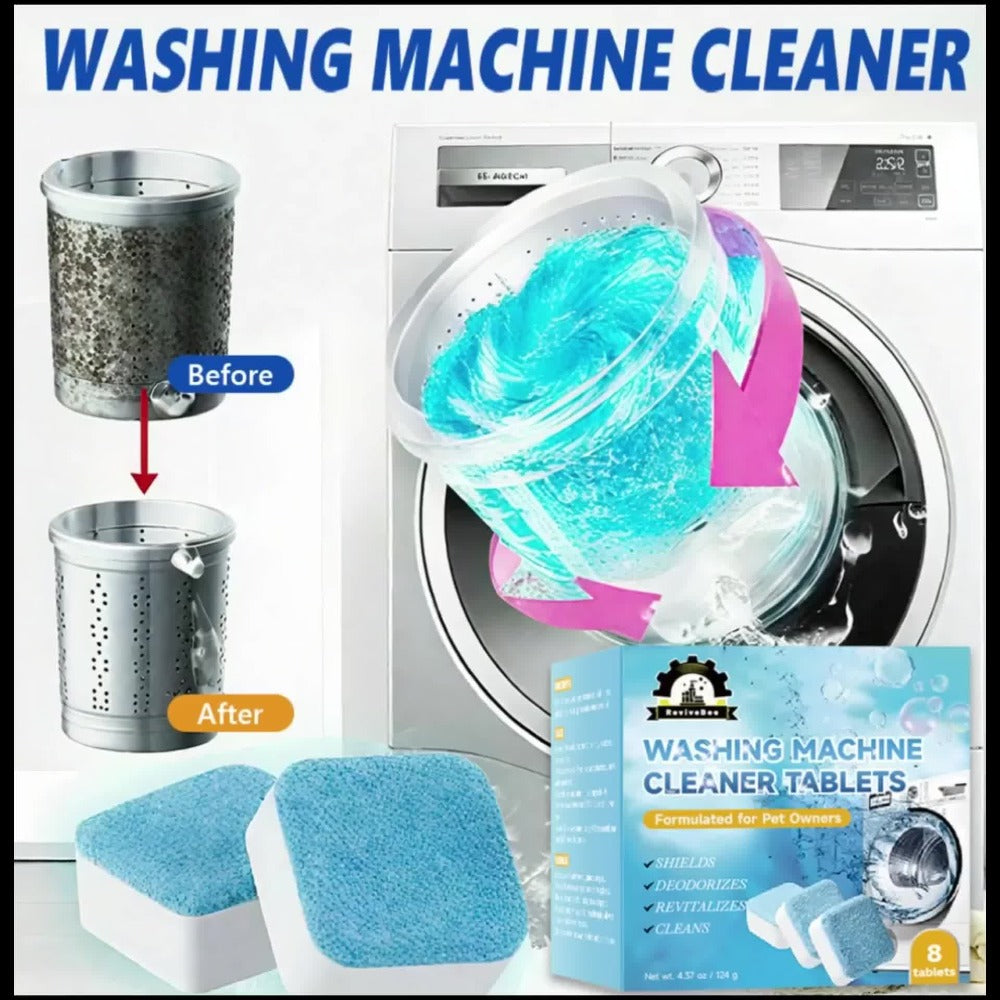 Washing Machine Cleaner Tablets Deep Cleaning Descaler for HE Front Loader Top Load Washer for Entryways, Bedrooms and Living Spaces