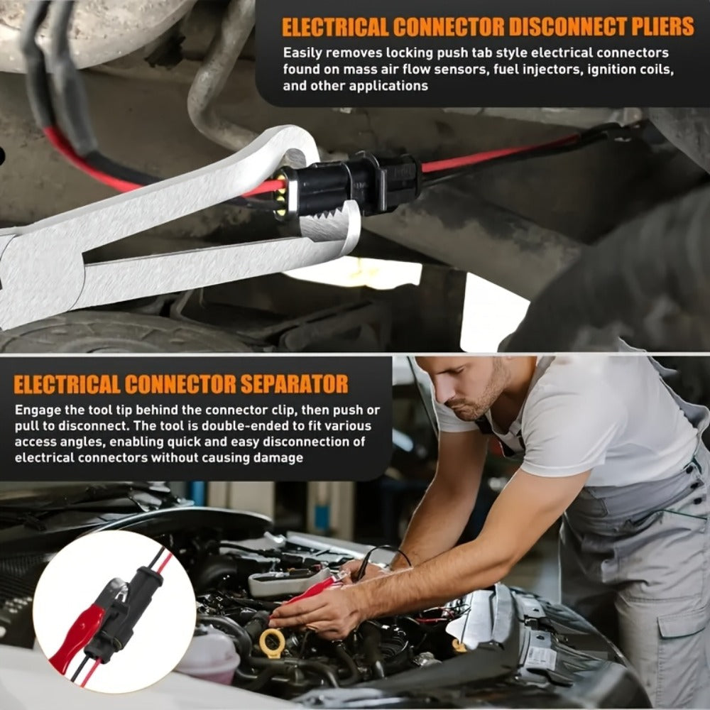Terminal Connector Removal Tool Set 3-Piece – Automotive Wiring Harness Repair Kit with Pry Bar, Cutting Pliers & Storage Pouch
