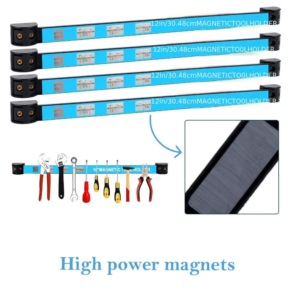 Magnetic Tool Bar Wall Mount Tool Holder 12/18 Inch, Iron Magnetic Knife Strip & Tool Rack for Kitchen