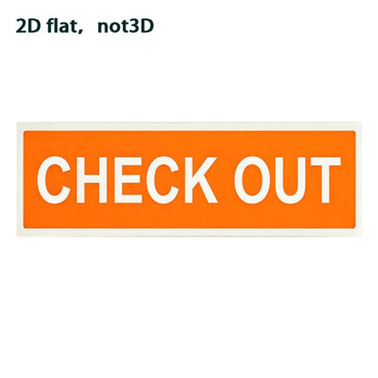 Metal Inspection Sign 4x16 Inch Orange White High-Contrast Safety Label with Pre-Drilled Holes