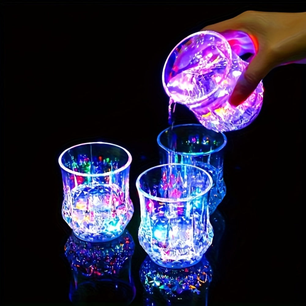 LED Light-Up Cups Glow in the Dark, Pineapple Induction Party Cups for Birthday Christmas Disco Valentine's Day (6.76oz)