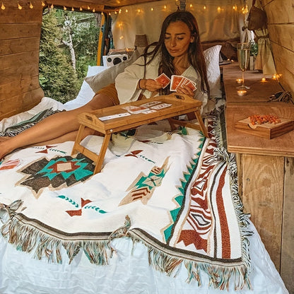 Picnic Blanket Bohemian | Camping Mat Tablecloth Sofa Blanket Indoor Outdoor Universal Carpet