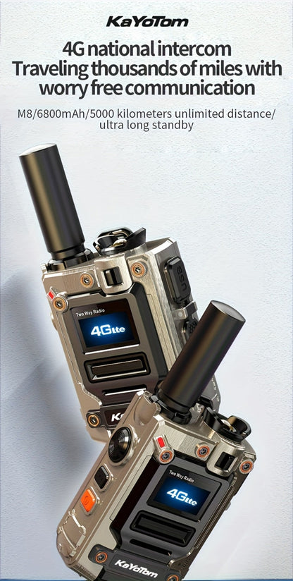 Kayotom K300S 4G Global Walkie Talkie Unlimited Range, No Monthly Fee Two Way Radio, UHF 400-480MHz Long Battery Life