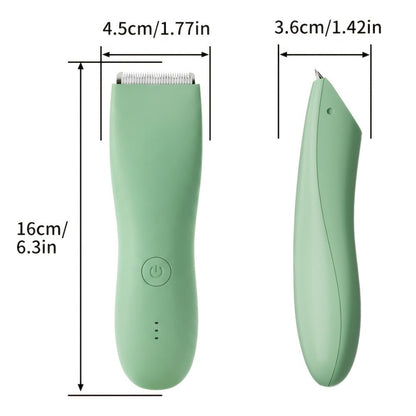 Ceramic-Blade Body Hair Trimmer with IPX6 Rating, Three Guide Guards and Four Color Options