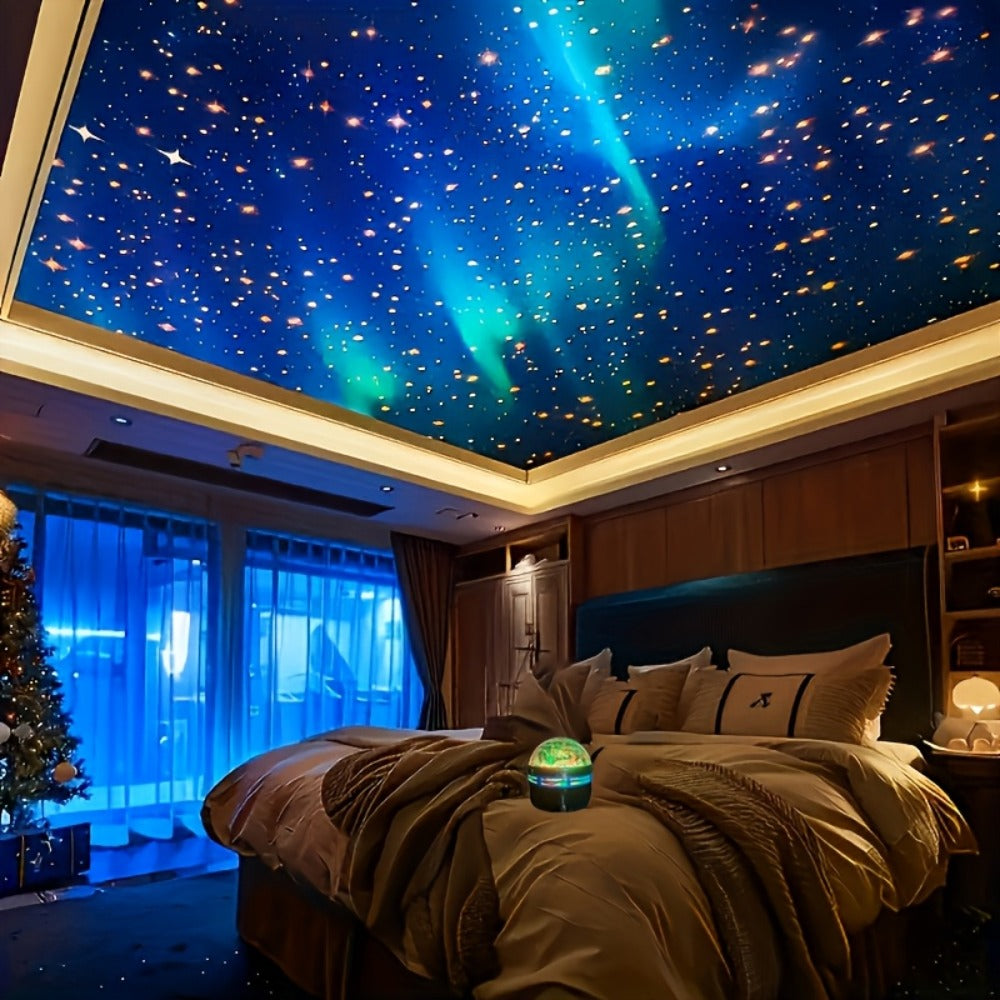 Aurora Borealis Star Projector with Remote, 7 Lighting Effects Galaxy LED Night Light for Bedroom