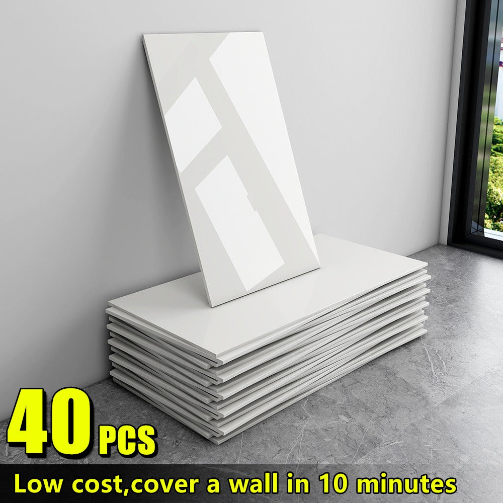 Marble Peel and Stick Wall Panels Self-Adhesive 3D Decorative Tiles – Glossy Marble Sheets, for Entryways, Bedrooms and Living Spaces