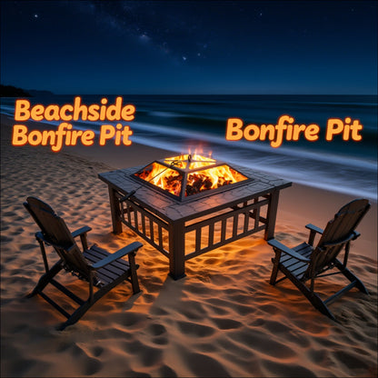 Fire Pit with Grill for Garden, Patio and Yard Use, with the Listed Configuration, for Everyday Use and Organized Storage