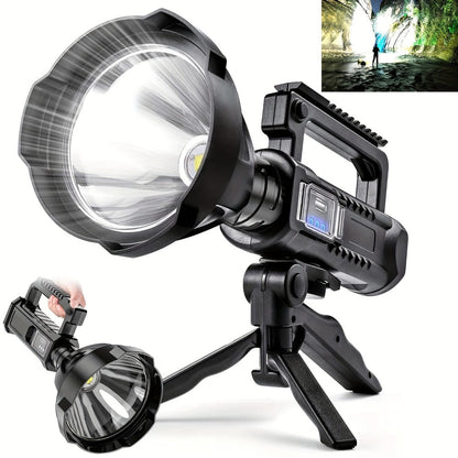 XHP90 High Power LED Flashlight USB Rechargeable Powerful Spotlight Searchlight, 4 Modes for Camping, Travel and Outdoor Use
