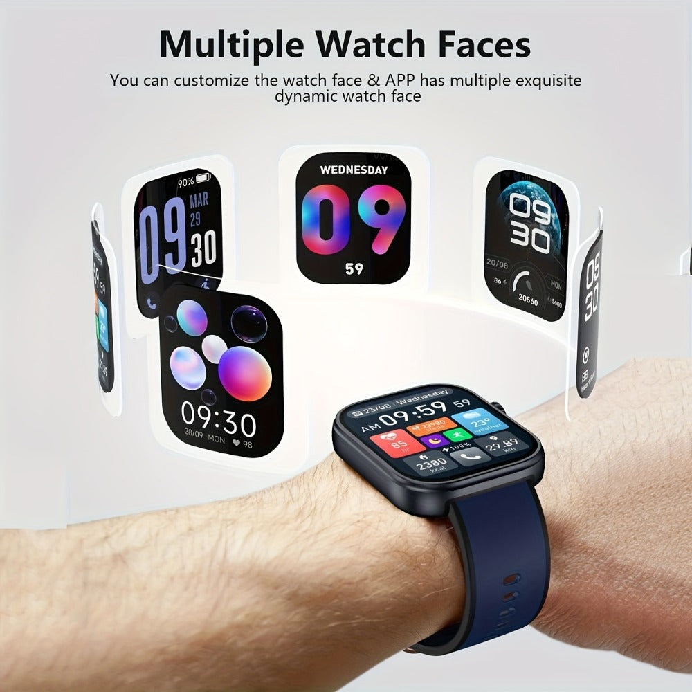 Smartwatch Smart Bracelet 1.83" Full Touch – Wireless Calling, Message Notifications, Fitness & Multi-Sport Tracker, Heart Rate
