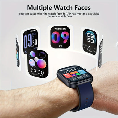 Smartwatch Smart Bracelet 1.83" Full Touch – Wireless Calling, Message Notifications, Fitness & Multi-Sport Tracker, Heart Rate