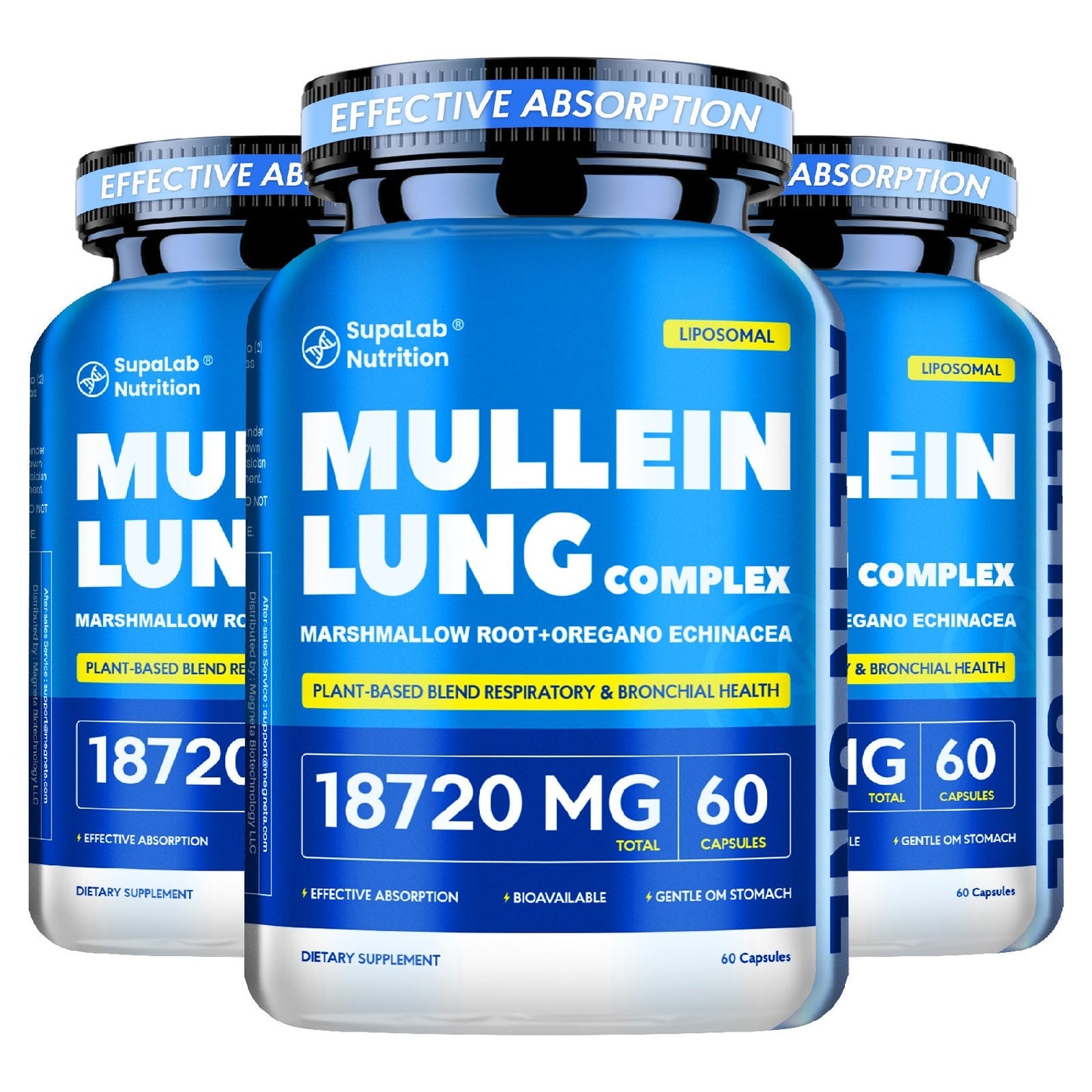 Mullein Leaf Capsules 12000mg with Quercetin, Lung Health & Respiratory Support, Bronchial Breathing Ease