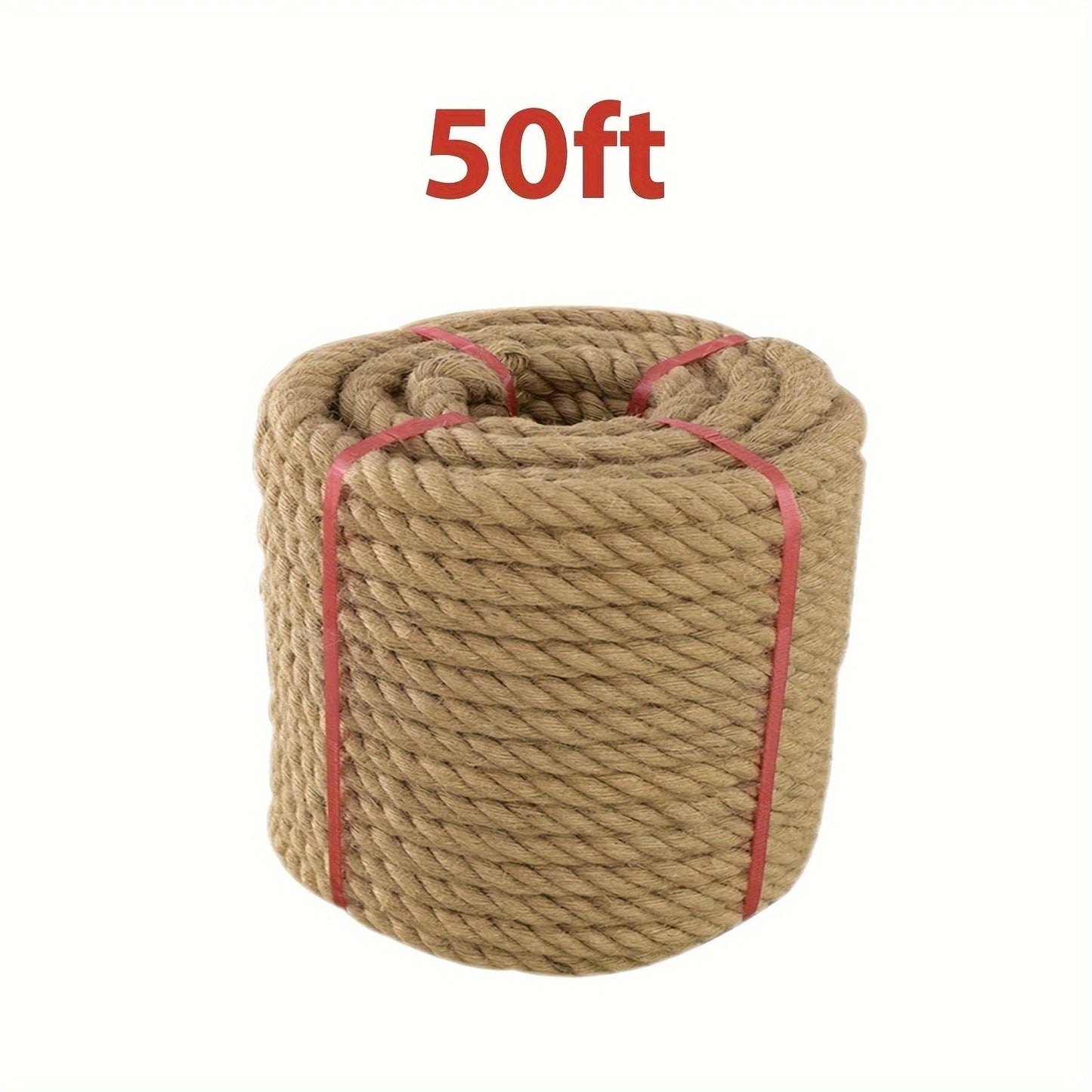 Manila Rope Natural Jute Twisted Hemp Rope for Entryways, Bedrooms and Living Spaces, with the Listed Configuration