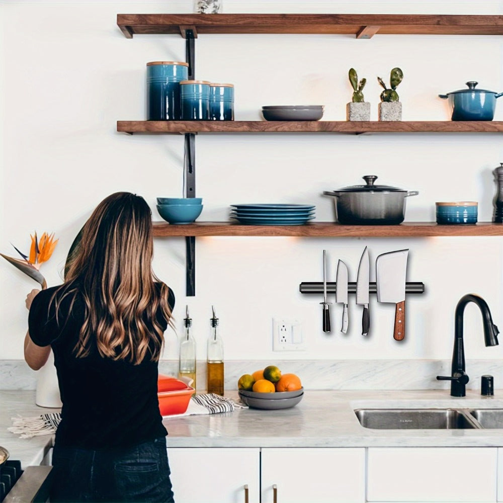 Magnetic Knife Holder Wall Mount 20 Inch – Strong Magnetic Knife Bar Strip for Kitchen, Space-Saving Knife Rack for Knives