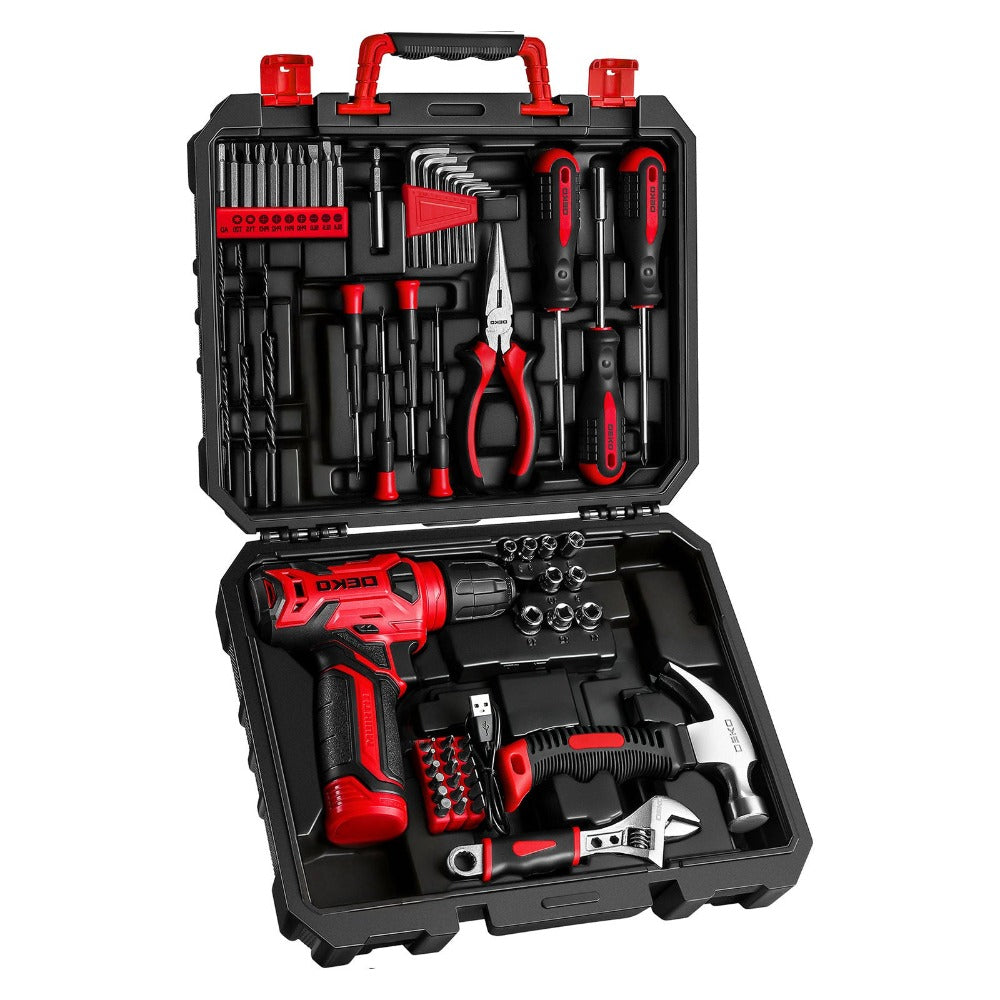 Cordless Drill Tool Kit 119/151PCS, 8V/12V Electric Power Drill Set with Screwdriver, Hammer, Wrench