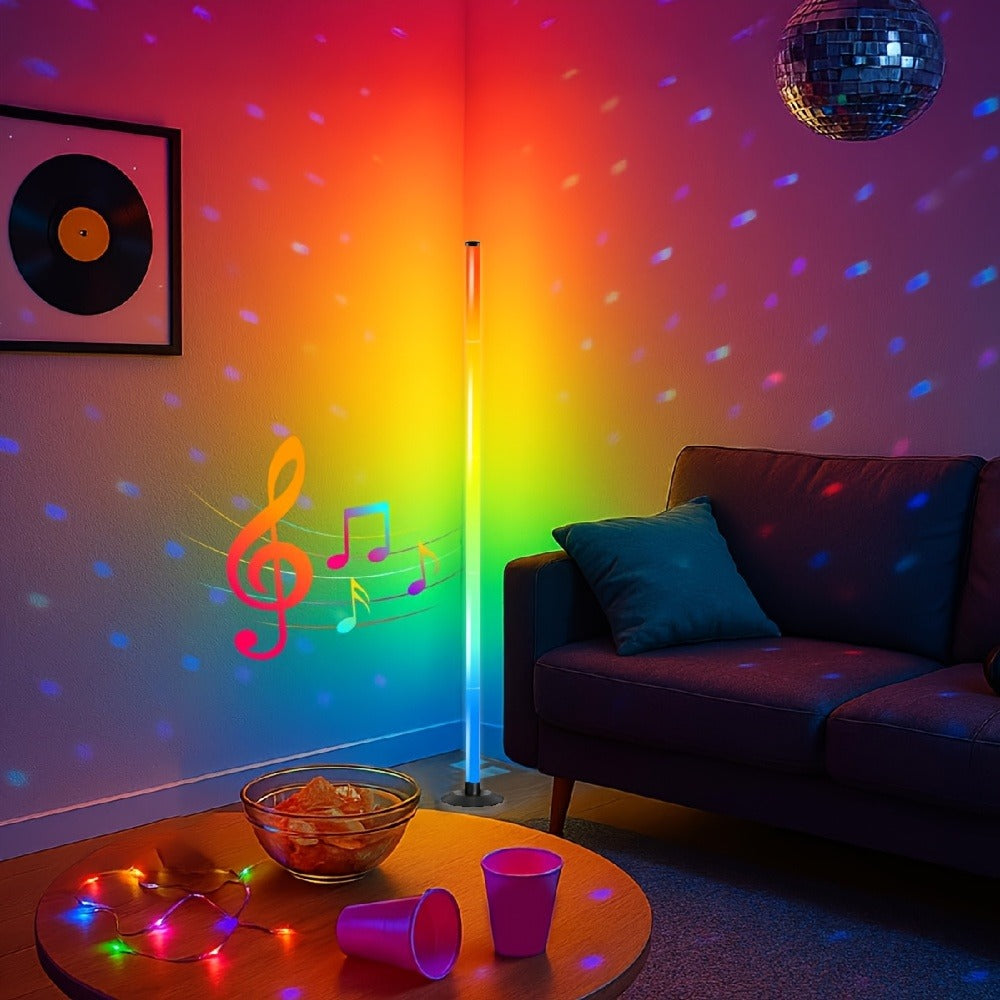 RGB Floor Lamp with Remote Control USB Powered, Color Changing LED Corner Lamp with Adjustable Brightness
