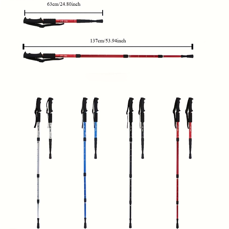 Adjustable Hiking Stick Aluminum Alloy – Lightweight Foldable Walking Pole with Quick Lock for Men & Women | Portable Trekking Cane