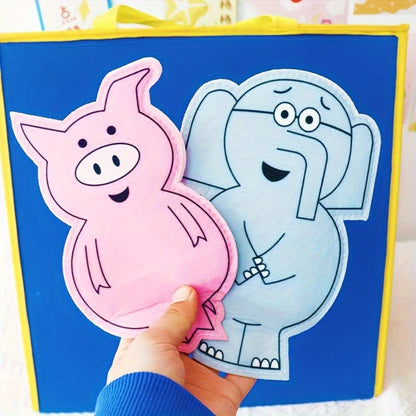 Elephant and Piggie Hand Puppets Plush Stuffed Animal Props for Storytelling, Classroom Teaching & Role Play