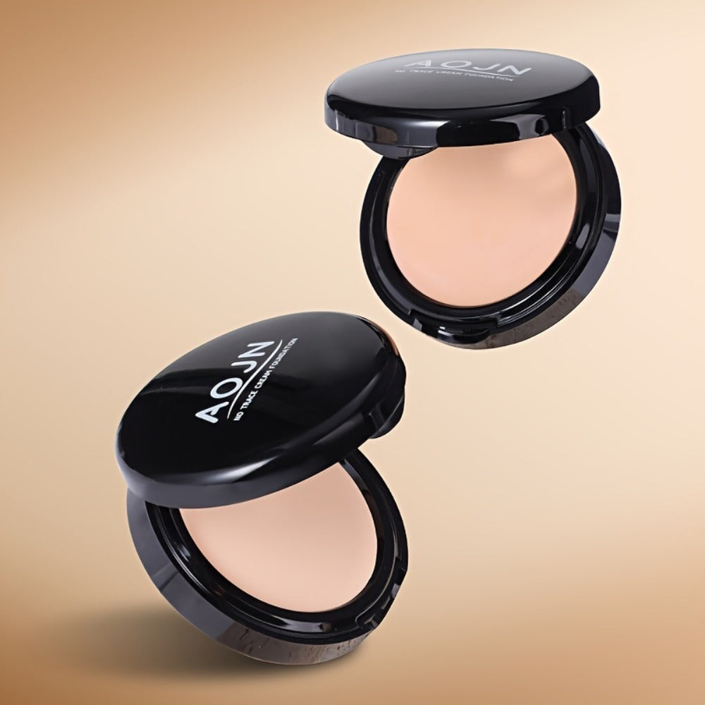24H Oil Control Foundation Powder 3 Shades, Full Coverage Waterproof Matte Pressed Powder, for Makeup, Travel and Everyday Vanity Use