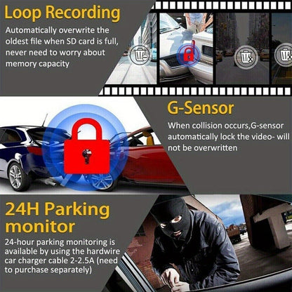 1080P WiFi Dash Cam 170° Wide Angle – HD Car DVR with G-Sensor, Loop Recording, Night Vision, Smartphone App View