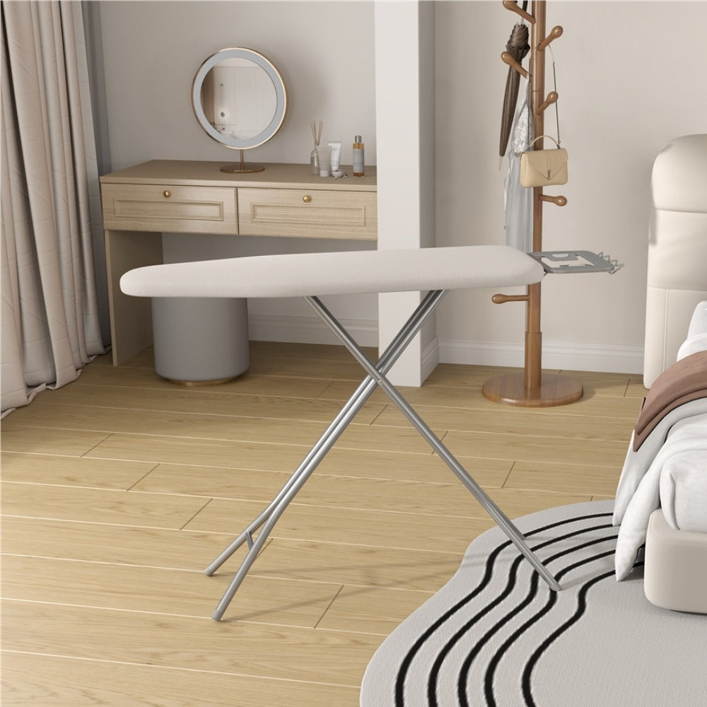 Full-Size 52-by-14-Inch Folding Ironing Board with Four-Leg Stand and Iron Rest in Four Colors