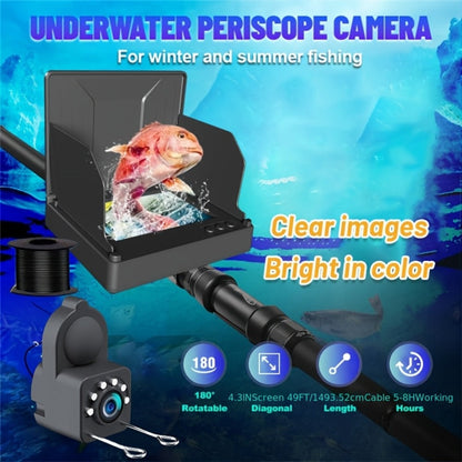 Underwater Fishing Camera 4.3-Inch HD Display with Night Vision & Triple Light Shielding, Portable Fish Finder with Bait Monitor