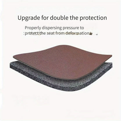 Car Seat Cover Protector Pad with Non-Woven Construction, Non-Slip Base and Black Single-Pad Format