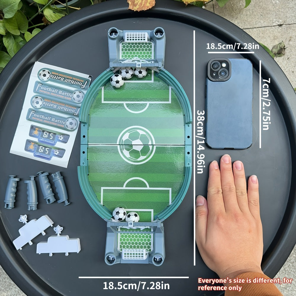 Portable Tabletop Football Game Set – Stand-Alone Table Design, Durable PP Material, 6 or 10 Balls, Family Party Board Game for Christmas