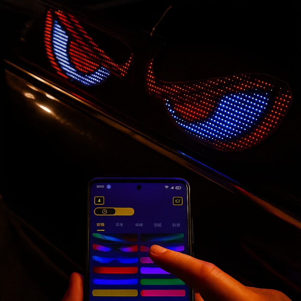 Programmable LED Scrolling Sign APP Custom Text & Animations - USB & Car Charger Powered Smart for an Everyday Personal Care Routine