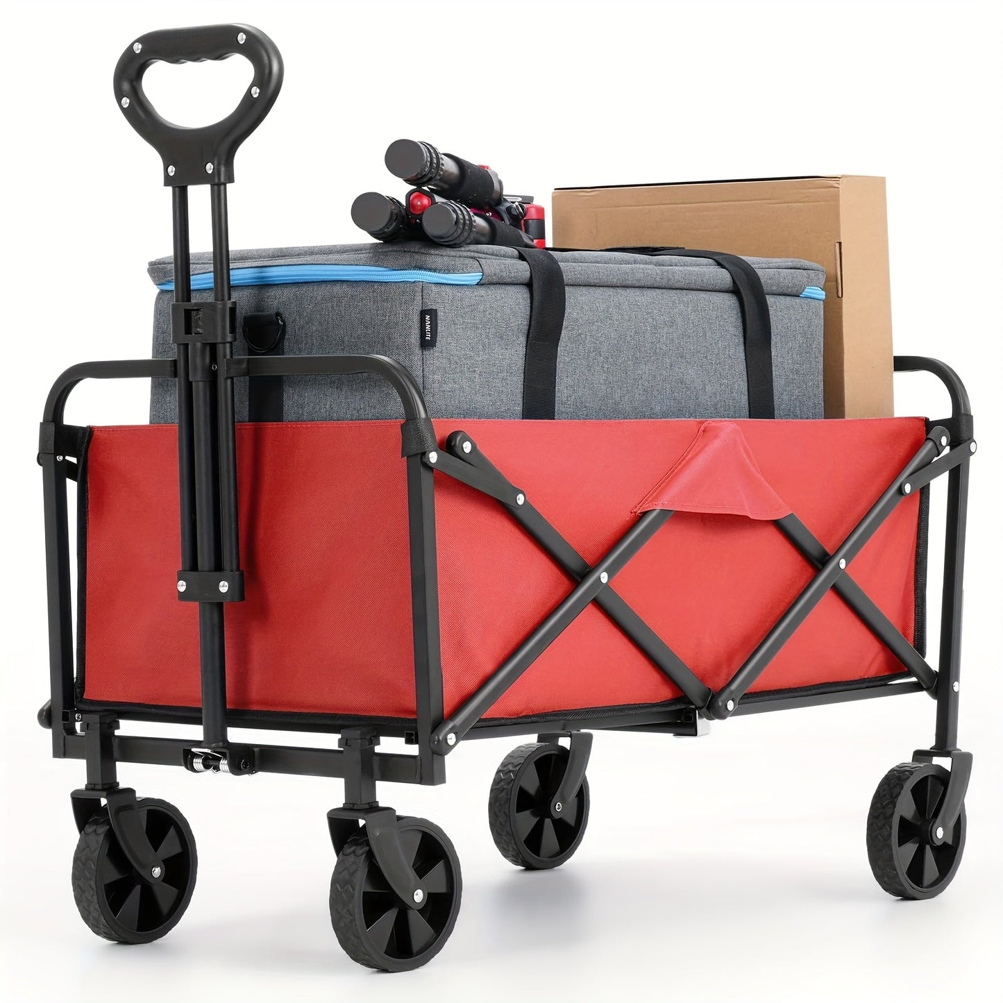 Folding Wagon, Garden Cart Beach Wagon Camping Utility Outdoor Cart for Garden, Patio and Yard Use