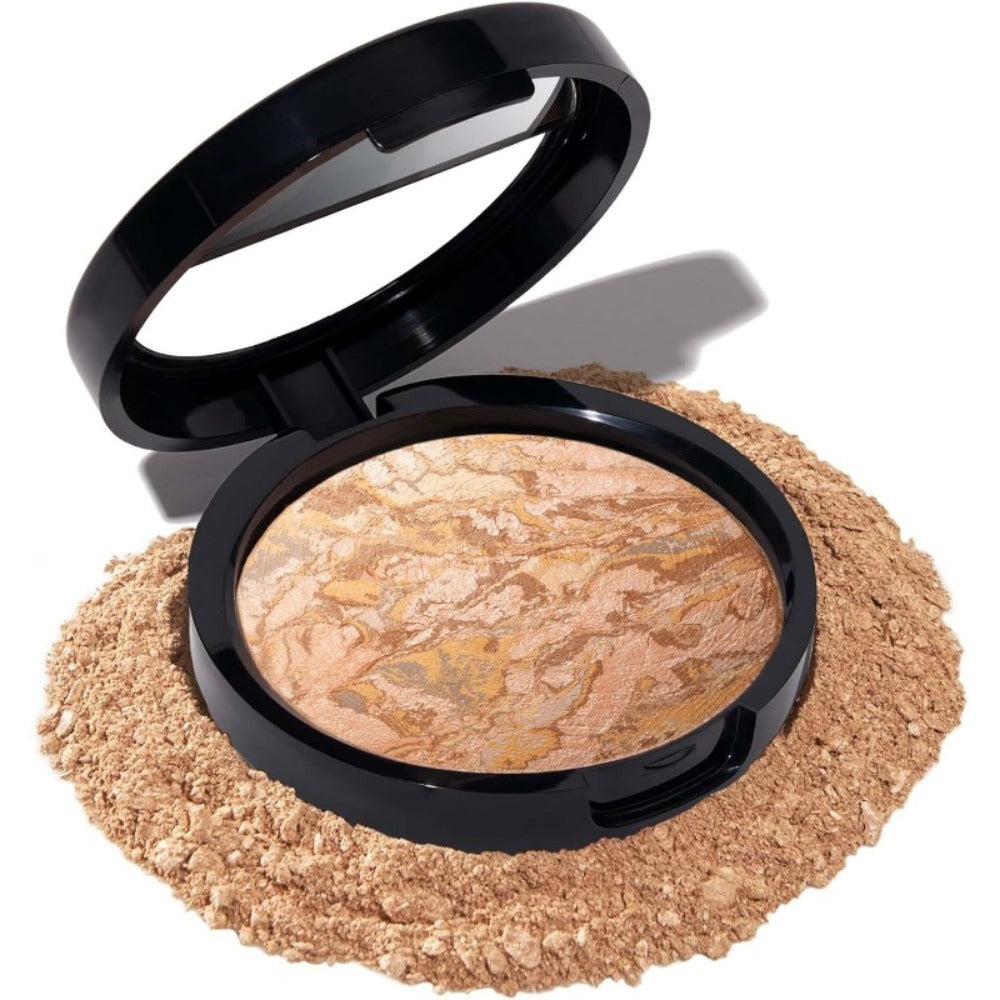 Highlighter Powder and Brush Set 2pcs for Women, Baking Formula High Gloss Illuminating Powder with Blush Brush