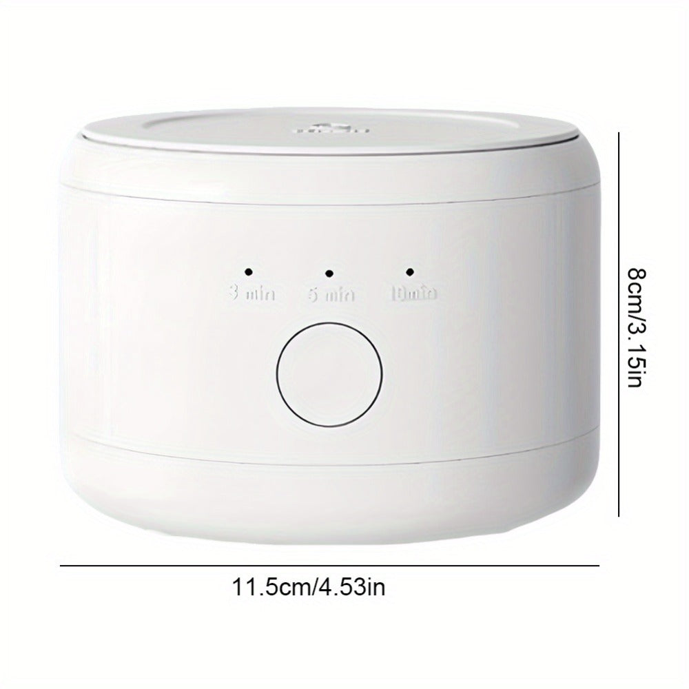 Electric Ultrasonic Cleaner Machine for Dentures Jewelry & Glasses – USB Rechargeable 3 Speeds Auto Timer 180ml Tank One-Touch Portable