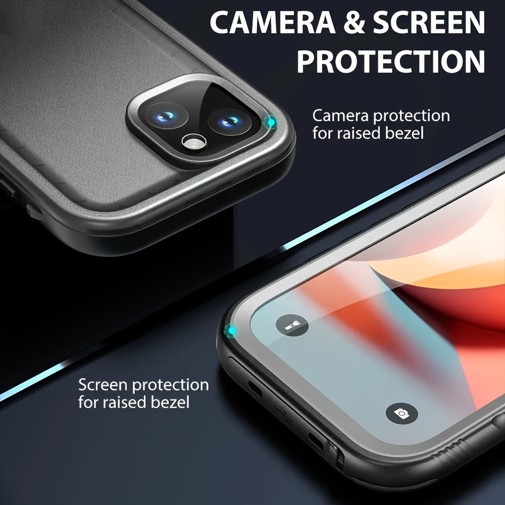 iPhone Case Built-In 9H Tempered Glass Screen Protector 360 Full Body Shockproof Dustproof for an Everyday Personal Care Routine