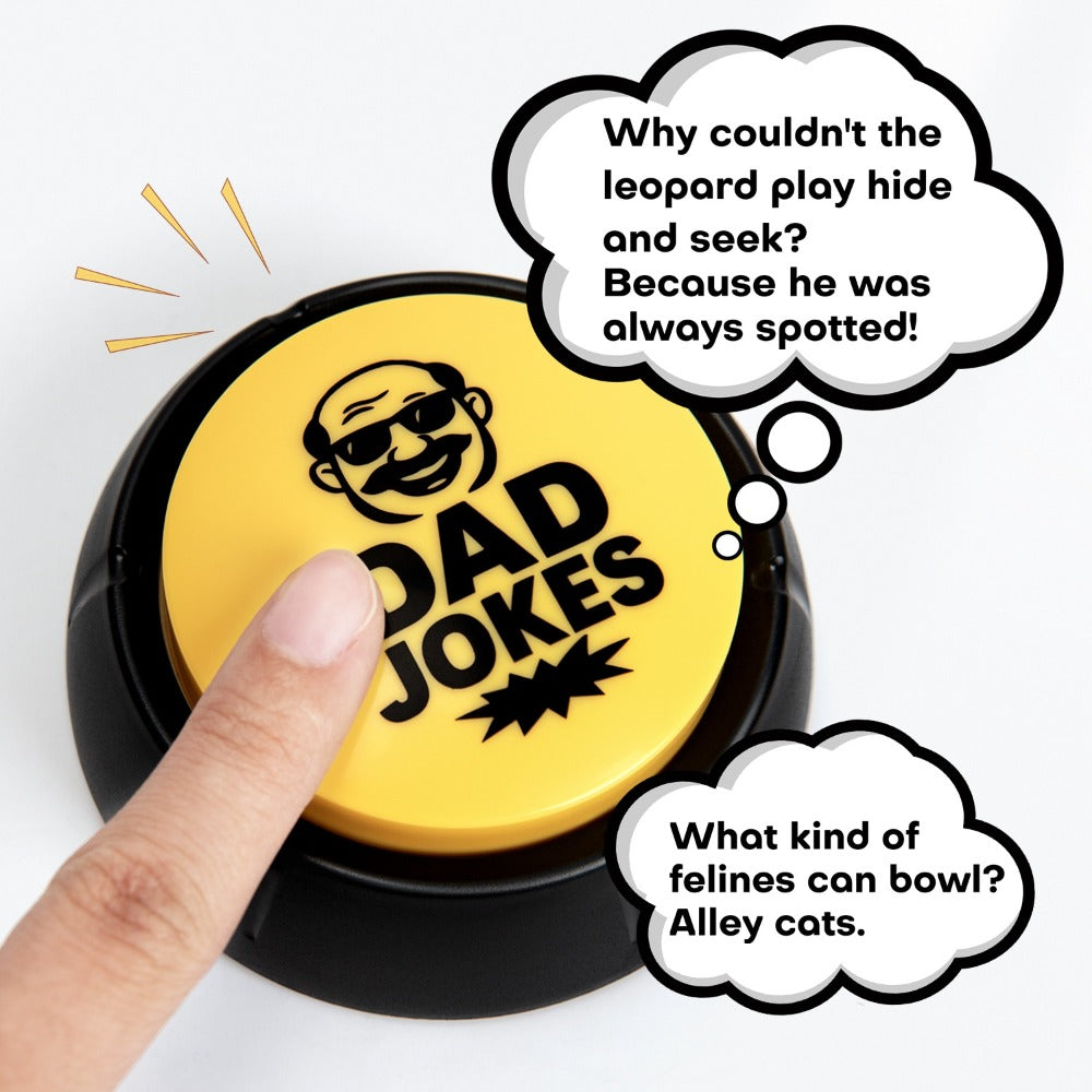 Dad Joke Button Funny Gag Gift for Men, Push Button for Hilarious Jokes, Perfect Father's Day Gift