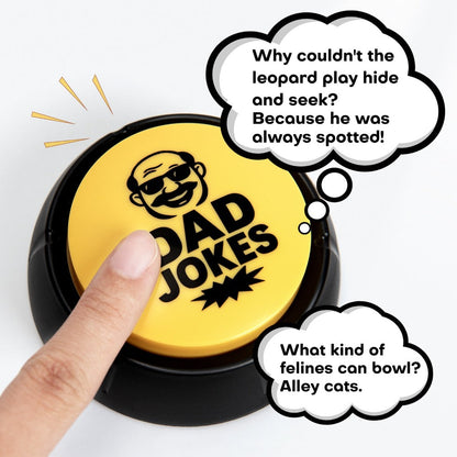 Dad Joke Button Funny Gag Gift for Men, Push Button for Hilarious Jokes, Perfect Father's Day Gift