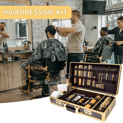 Professional Barber Bag Travel Case for Hair Stylists & Barbers – Portable Tool Carrying Case for Clippers, Scissors & Grooming Kit